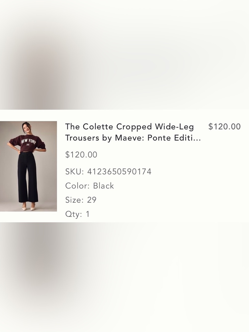 Maeve Wide-Leg High-Waist Colette cropped pant - Picture 2 of 5